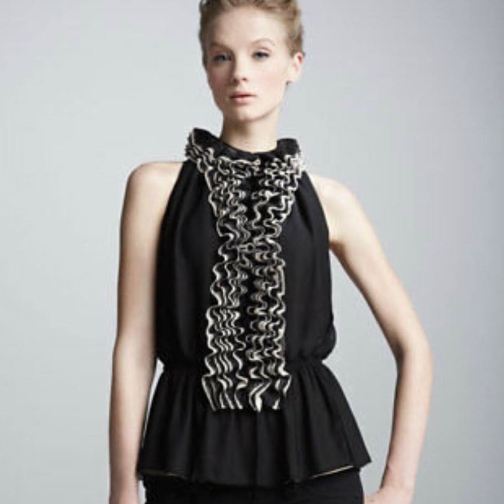 NWOT Robert Rodriguez x Neiman Marcus Victoria Ruffle
Blouse ▪️Size: XL